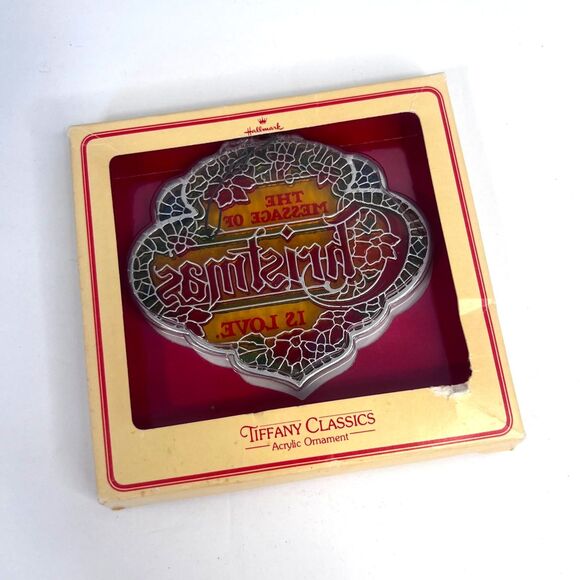 Tiffany Classics Acrylic Sun Catcher Christmas Holiday Tree Ornament Hallmark 79 - Picture 2 of 6